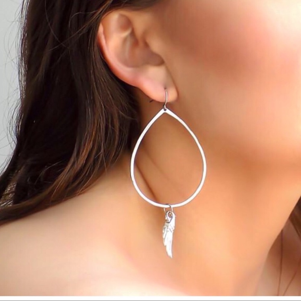 NWT Sterling Silver Gypsy Hoop Earrings